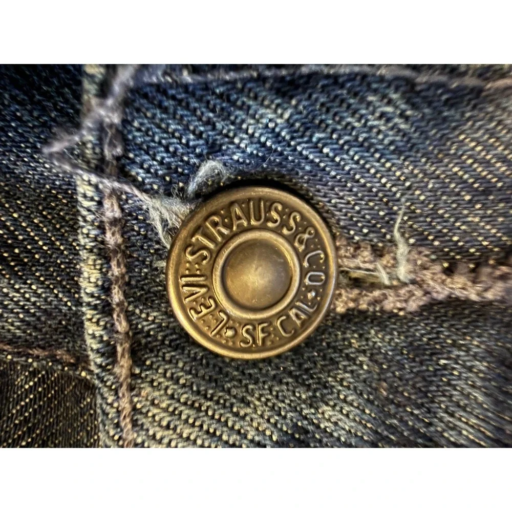Levi's 566 Sta-Prest Jeans Mens 34x34 Blue Red Tab 90s Vintage Made in Spain